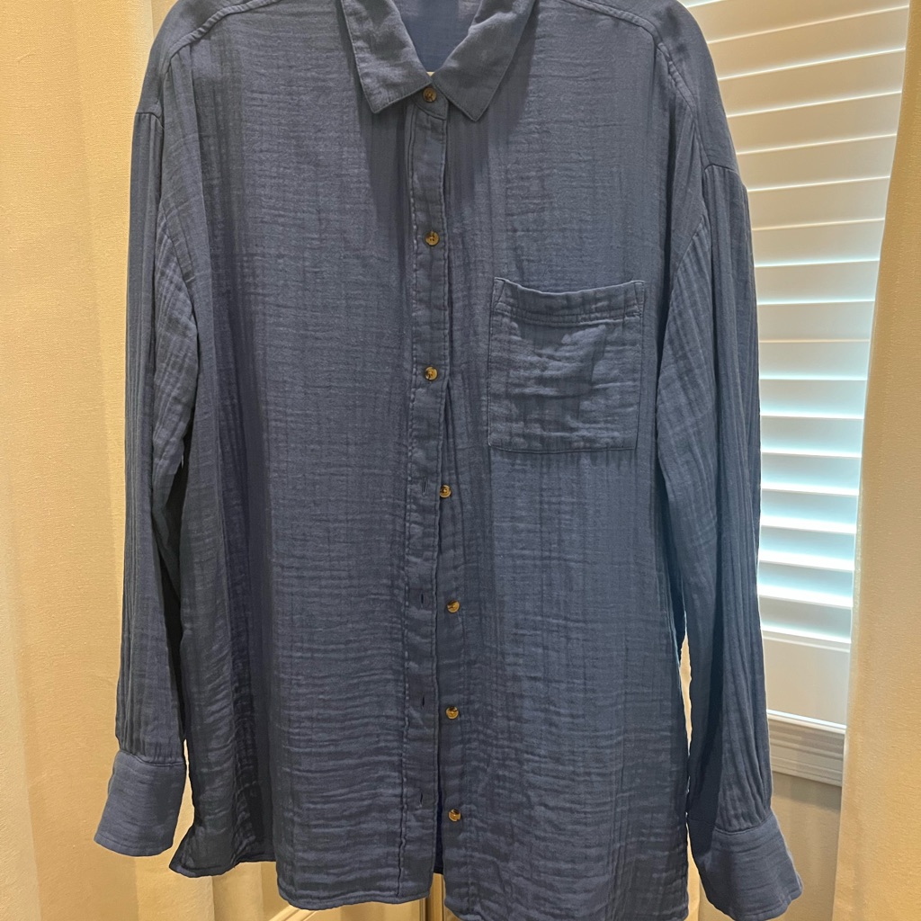 Old Navy Classic Blue Gauzy Shirt